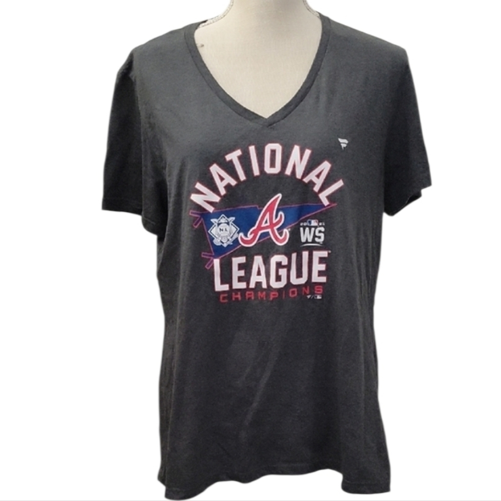 Fanatics Charcoal Atlanta Braves Women's T-Shirt